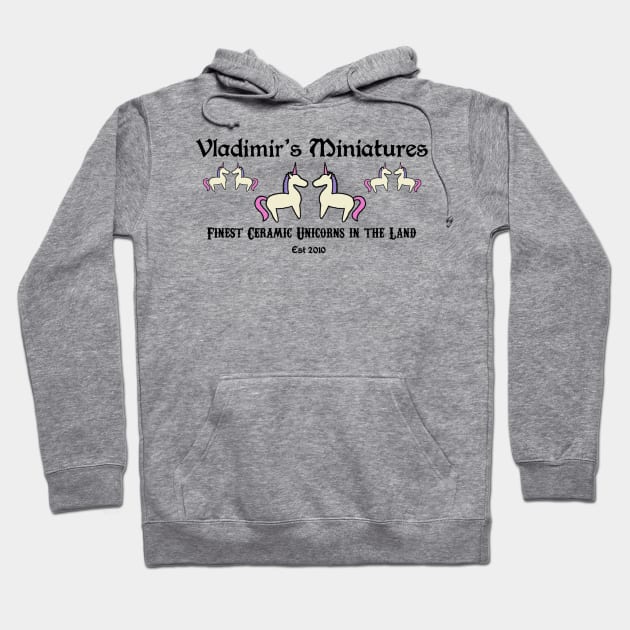 Vladimir’s Miniature Ceramic Unicorns - Tangled Hoodie by Meggie Mouse